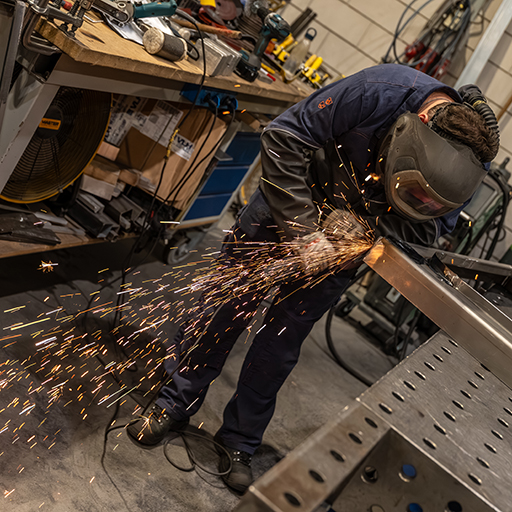 Constructiebankmedewerker lasser devor